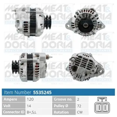 Generator 14 V MEAT & DORIA 5535245