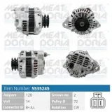 Generator 14 V MEAT & DORIA 5535245