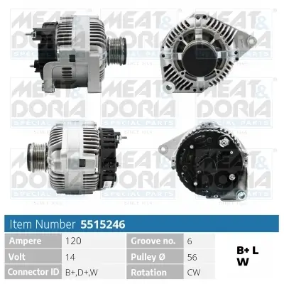 Generator 14 V MEAT & DORIA 5515246