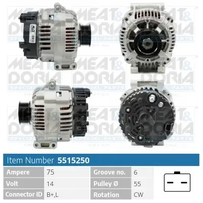 Generator 14 V MEAT & DORIA 5515250