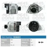 Generator 14 V MEAT & DORIA 5530251