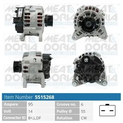 Generator 14 V MEAT & DORIA 5515268 Bild Generator 14 V MEAT & DORIA 5515268