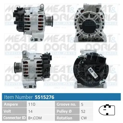 Generator 14 V MEAT & DORIA 5515276