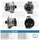 Generator 14 V MEAT & DORIA 5510306