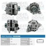 Generator 14 V MEAT & DORIA 5535308