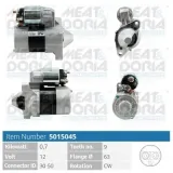 Starter 12 V 0,7 kW MEAT & DORIA 5015045