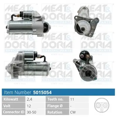 Starter 12 V 2,4 kW MEAT & DORIA 5015054