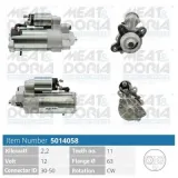 Starter 12 V 2,2 kW MEAT & DORIA 5014058