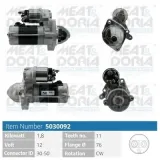 Starter 12 V 1,8 kW MEAT & DORIA 5030092