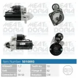 Starter 12 V 1,7 kW MEAT & DORIA 5010093