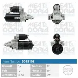Starter 12 V 1,7 kW MEAT & DORIA 5015108