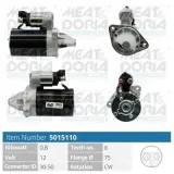 Starter 12 V 0,8 kW MEAT & DORIA 5015110