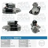 Starter 12 V 1 kW MEAT & DORIA 5040118