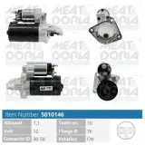 Starter 12 V 1,1 kW MEAT & DORIA 5010146