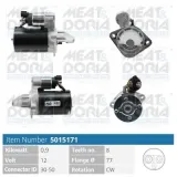Starter 12 V 0,9 kW MEAT & DORIA 5015171