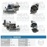 Starter 12 V 2 kW MEAT & DORIA 5040182