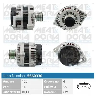 Generator 14 V MEAT & DORIA 5560330