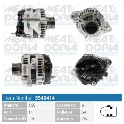 Generator 14 V MEAT & DORIA 5540414