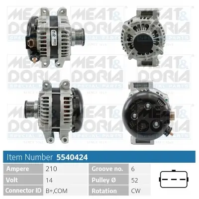 Generator 14 V MEAT & DORIA 5540424
