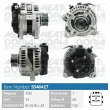 Generator 14 V MEAT & DORIA 5540427