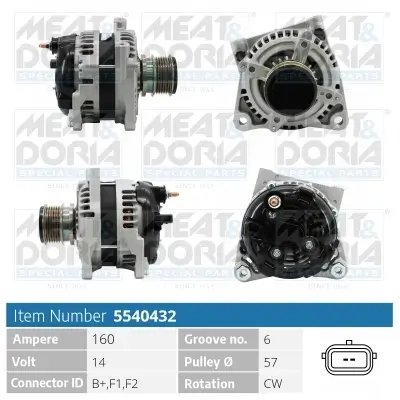 Generator 14 V MEAT & DORIA 5540432