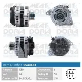 Generator 14 V MEAT & DORIA 5540433