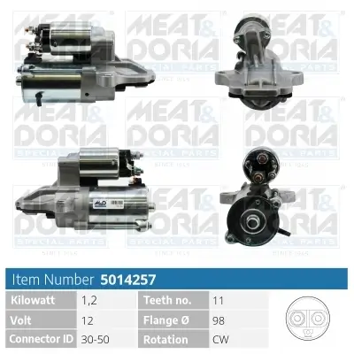 Starter 12 V 1,2 kW MEAT & DORIA 5014257
