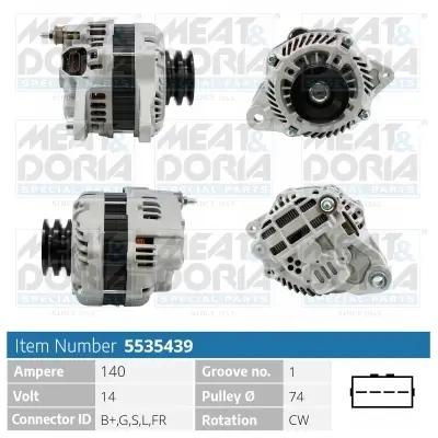 Generator 14 V MEAT & DORIA 5535439