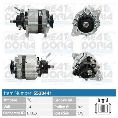 Generator 14 V MEAT & DORIA 5520441 Bild Generator 14 V MEAT & DORIA 5520441