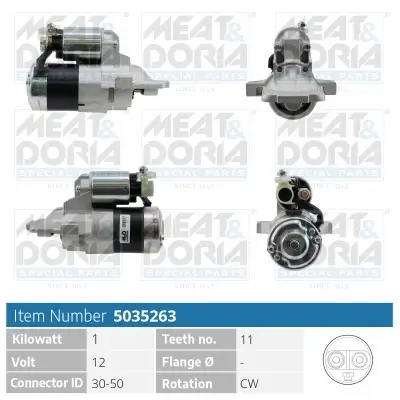 Starter 12 V 1 kW MEAT & DORIA 5035263