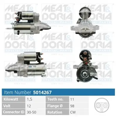 Wischermotor 12 V hinten MEAT & DORIA 27421 Bild Wischermotor 12 V hinten MEAT & DORIA 27421