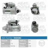 Starter 12 V 1 kW MEAT & DORIA 5020282