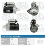 Starter 12 V 0,8 kW MEAT & DORIA 5015289