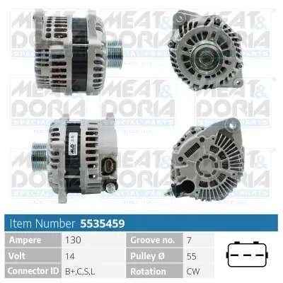 Generator 14 V MEAT & DORIA 5535459 Bild Generator 14 V MEAT & DORIA 5535459