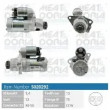 Starter 12 V 1,4 kW MEAT & DORIA 5020292