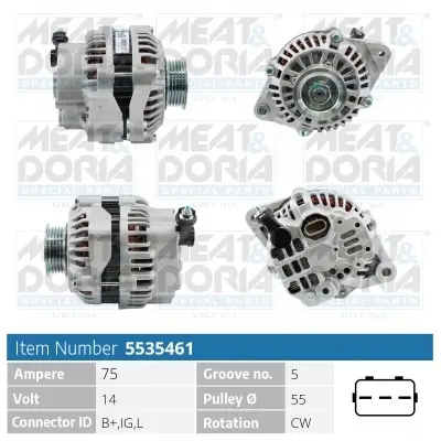 Generator 14 V MEAT & DORIA 5535461