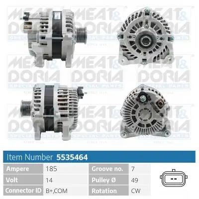 Generator 14 V MEAT & DORIA 5535464