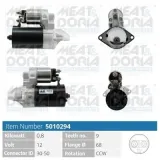 Starter 12 V 0,8 kW MEAT & DORIA 5010294