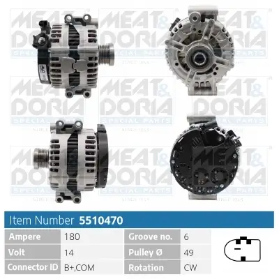 Generator 14 V MEAT & DORIA 5510470