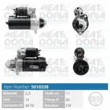 Starter 12 V 2,3 kW MEAT & DORIA 5010338