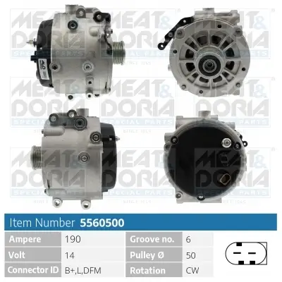 Generator 14 V MEAT & DORIA 5560500