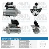 Starter 12 V 1,6 kW MEAT & DORIA 5040341