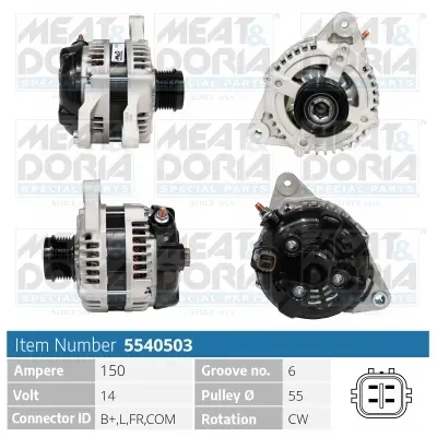 Generator 14 V MEAT & DORIA 5540503 Bild Generator 14 V MEAT & DORIA 5540503