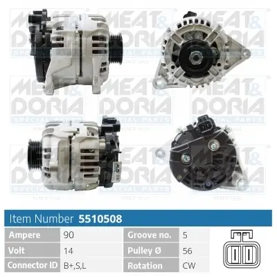 Generator 14 V MEAT & DORIA 5510508