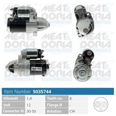 Starter 12 V 1,4 kW MEAT & DORIA 5035744