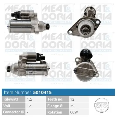 Starter 12 V 1,5 kW MEAT & DORIA 5010415
