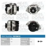 Generator 14 V MEAT & DORIA 5510619