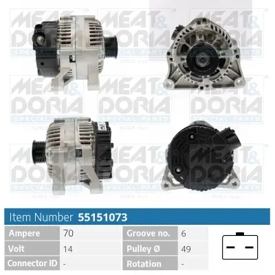 Generator 14 V MEAT & DORIA 55151073