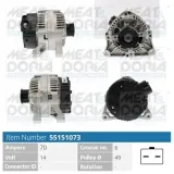 Generator 14 V MEAT & DORIA 55151073