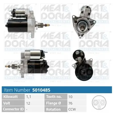 Starter 12 V 1,1 kW MEAT & DORIA 5010485